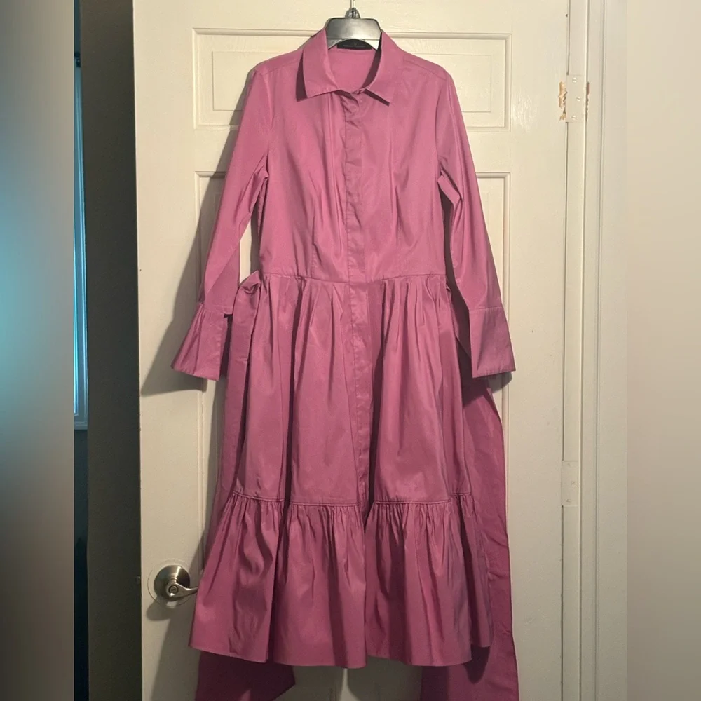 Carolina Herrera Purple Shirtdress ASO Carrie Bradshaw/SJP - Picture 7 of 16